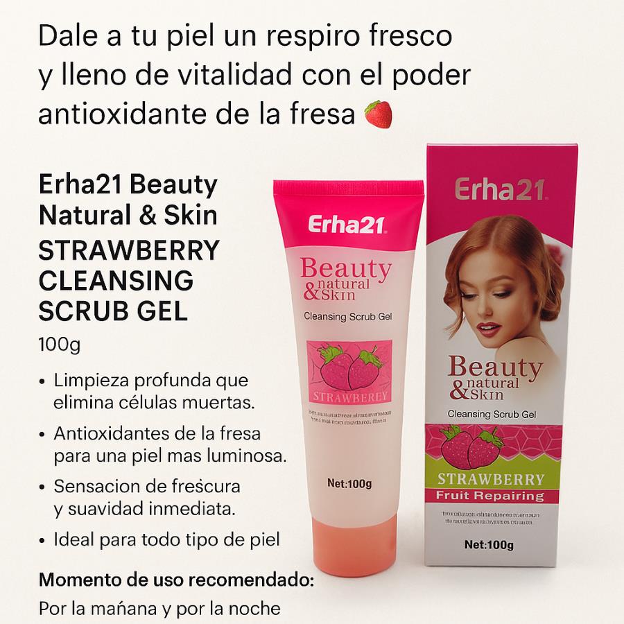 Erha21 Beauty Natural Skin – Strawberry Cleansing Scrub Gel (1